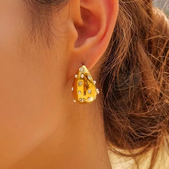 18K Gold Plated Earrings - Gold Jewelry - Picture 6 of 8